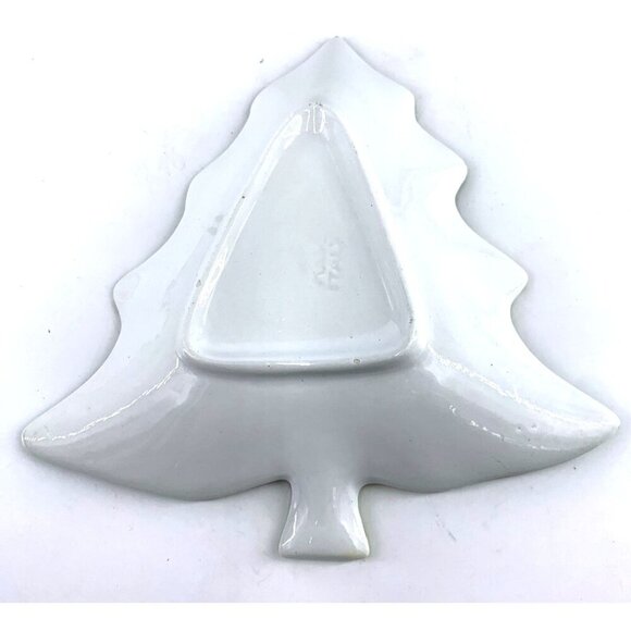 Italy Christmas Tree Shaped Candy Trinket Dish Hand Painted 7.5" - Picture 7 of 7